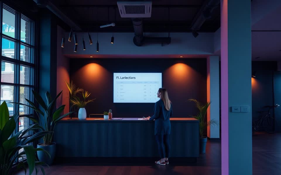 Spa & Wellness business in action — a guest checking in at a premium studio reception