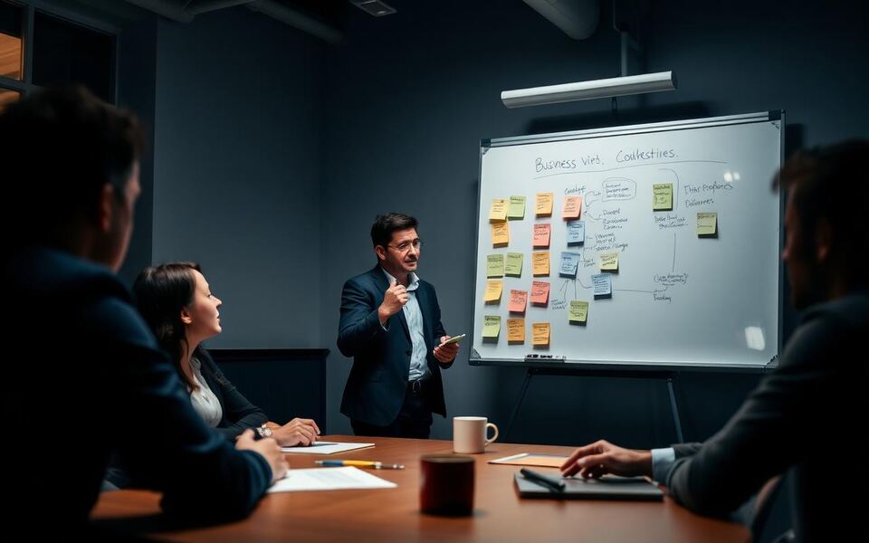 Coaching & Consulting advisors meeting with clients in a modern office