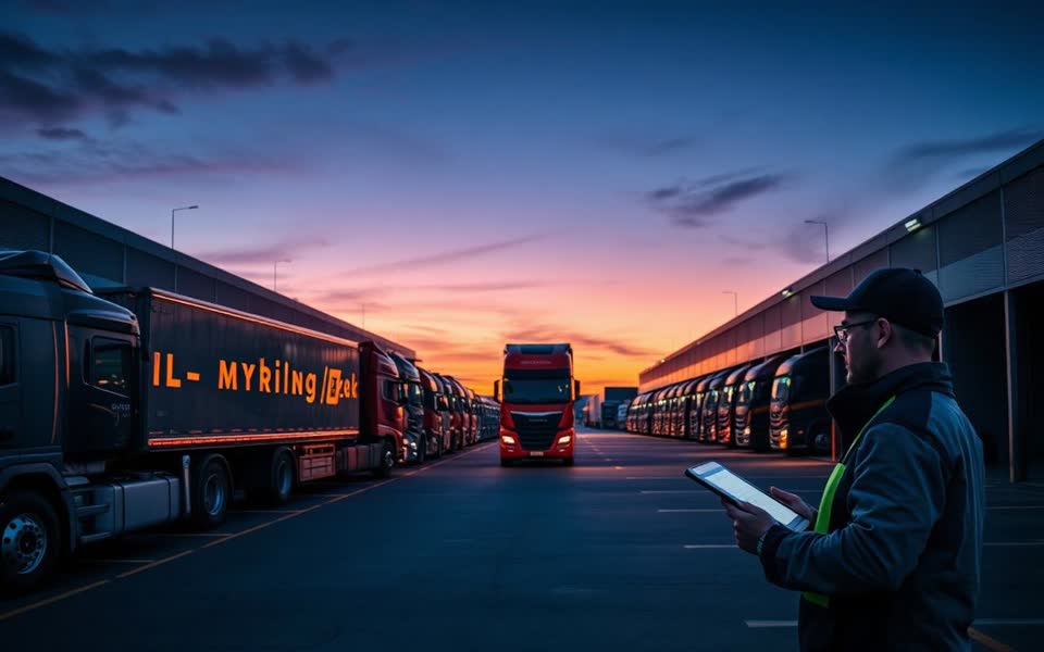 Storage & Moving business in action — a dispatcher managing a fleet at a distribution hub