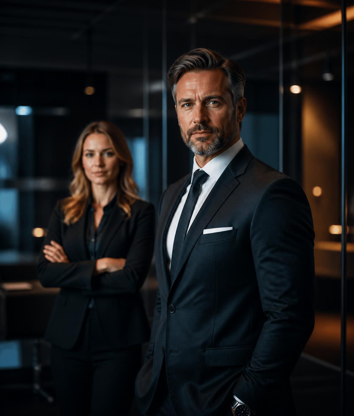 Velocity Global AI leadership team in a modern executive office